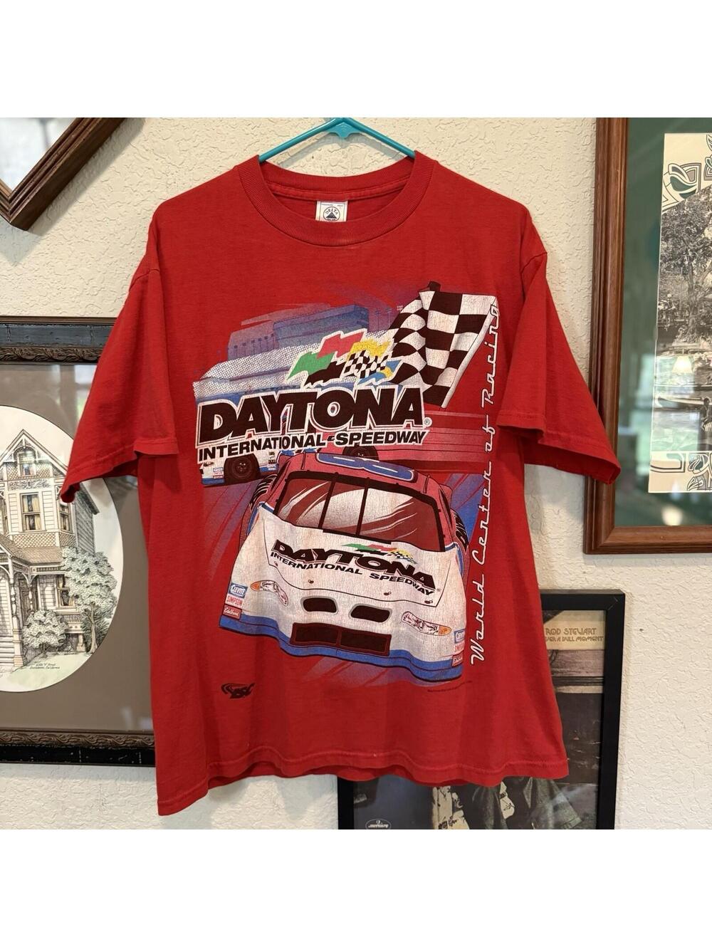 Vintage 90s RARE Daytona 500 International Speedway Nascar Shirt Size Mens Large